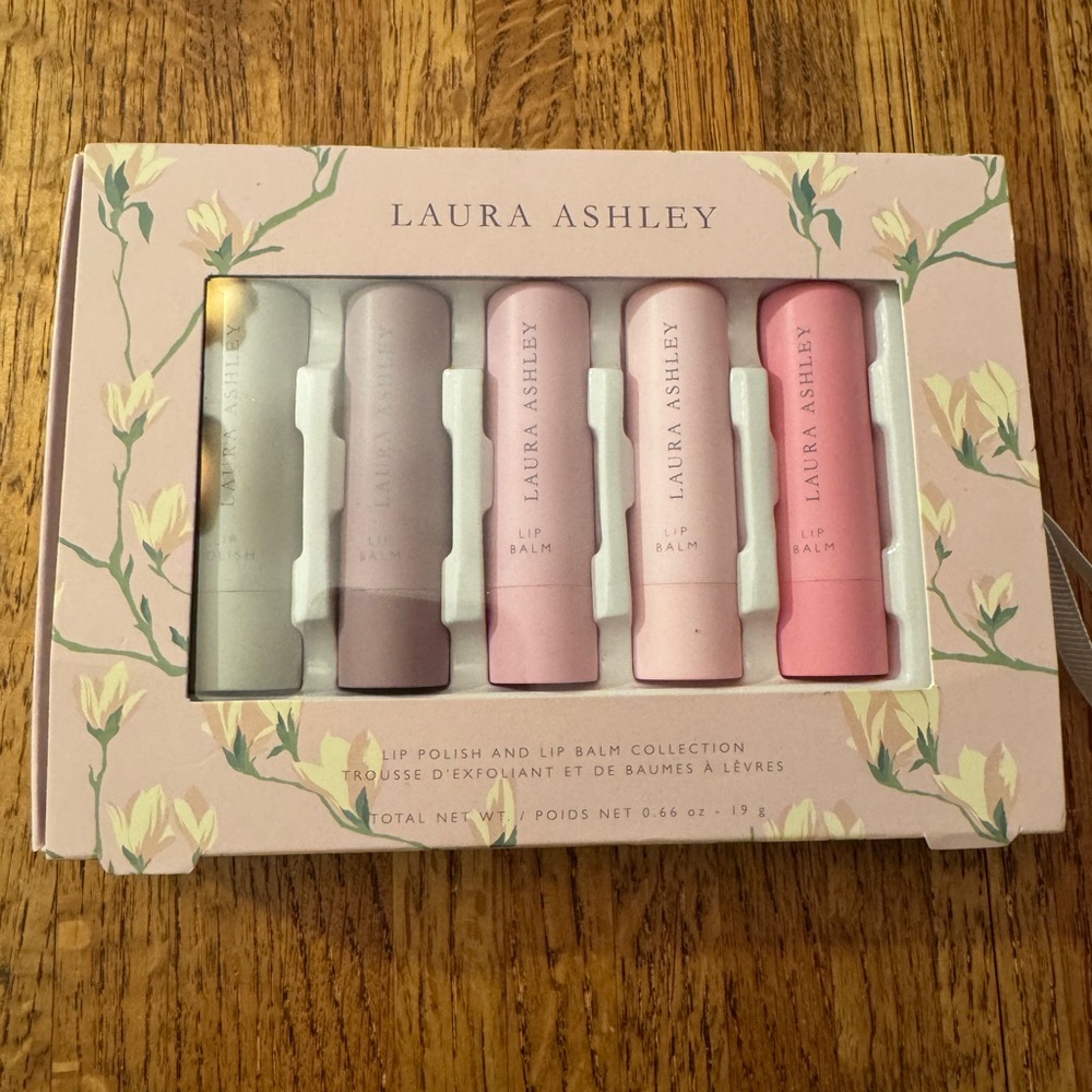 NEW Laura Ashley lip polish and lip balm collection of 5